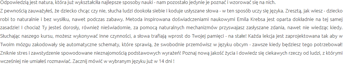 Efektywna Metoda Nauki Nowy Sącz